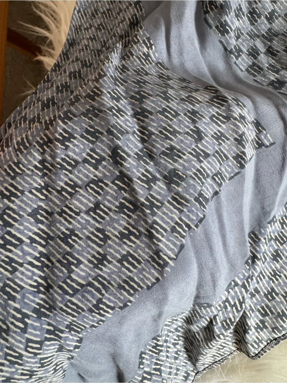 Vintage Blue Pattern Scarf